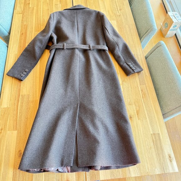 Soia & Kyo Long Wool Belted Coat L - Picture 2 of 9